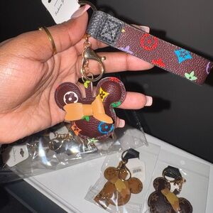 Brown Keychain Wristlets